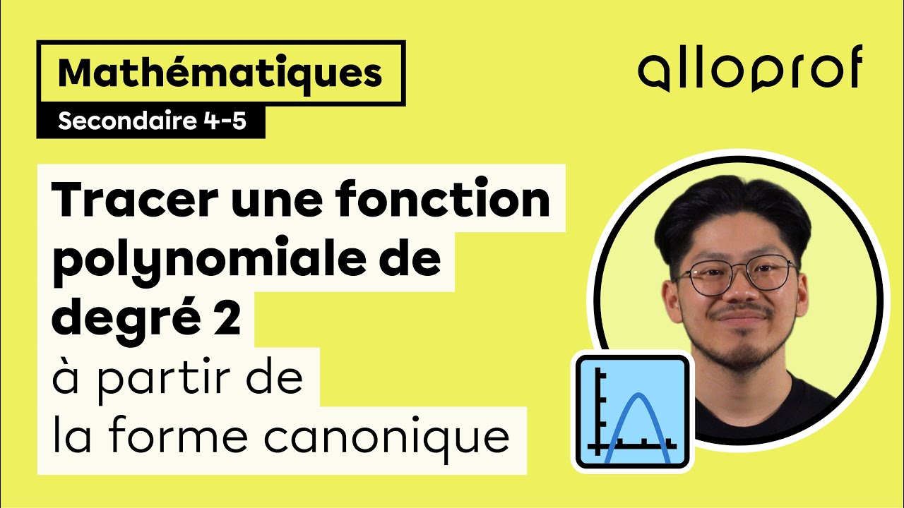 Tracer une fonction polynomiale de degré 2 à partir de la forme canonique