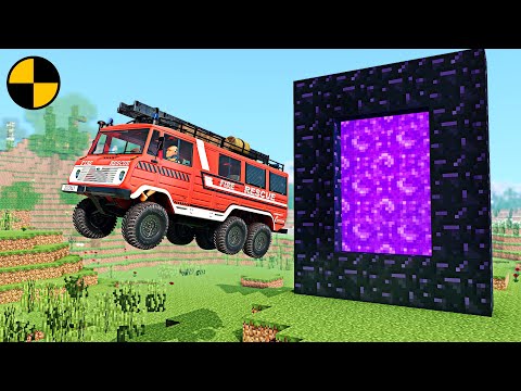 Crazy Cars VS Minecraft: Mind-Blowing Collision! 😱