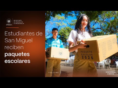 Estudiantes del Complejo Educativo “Fe y Alegría” reciben paquetes escolares en San Miguel