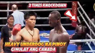 Heavy UNDERDOG na Pinoy, Ginulat ang bansang CANADA 2 Times Knockdown kalaban piro draw ang laban!