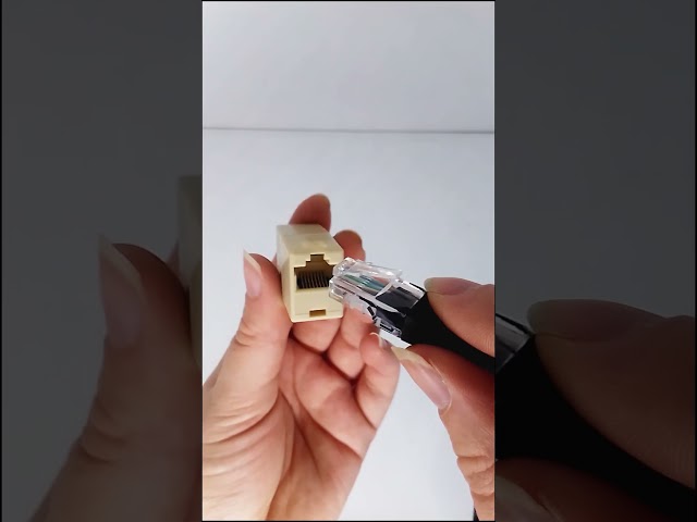 Vídeo relacionado con BIGtec 2 unidades LAN RJ45 acoplador adaptador Ethernet cable alargador red compatible CAT8 CAT7 CAT6a CAT5e CAT5