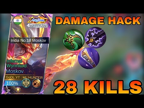 28 KILLS MOSKOV BEST ATTACK SPEED BUILD 2026 (100% BROKEN) GAMEPLAY ~ MLBB 