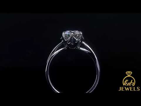 1.55 ct Moissanite Engagement Ring Round Cut Twisted Arm Shank 14K Solid Gold