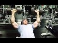 Incline dumbell bench press bodybuilding workout