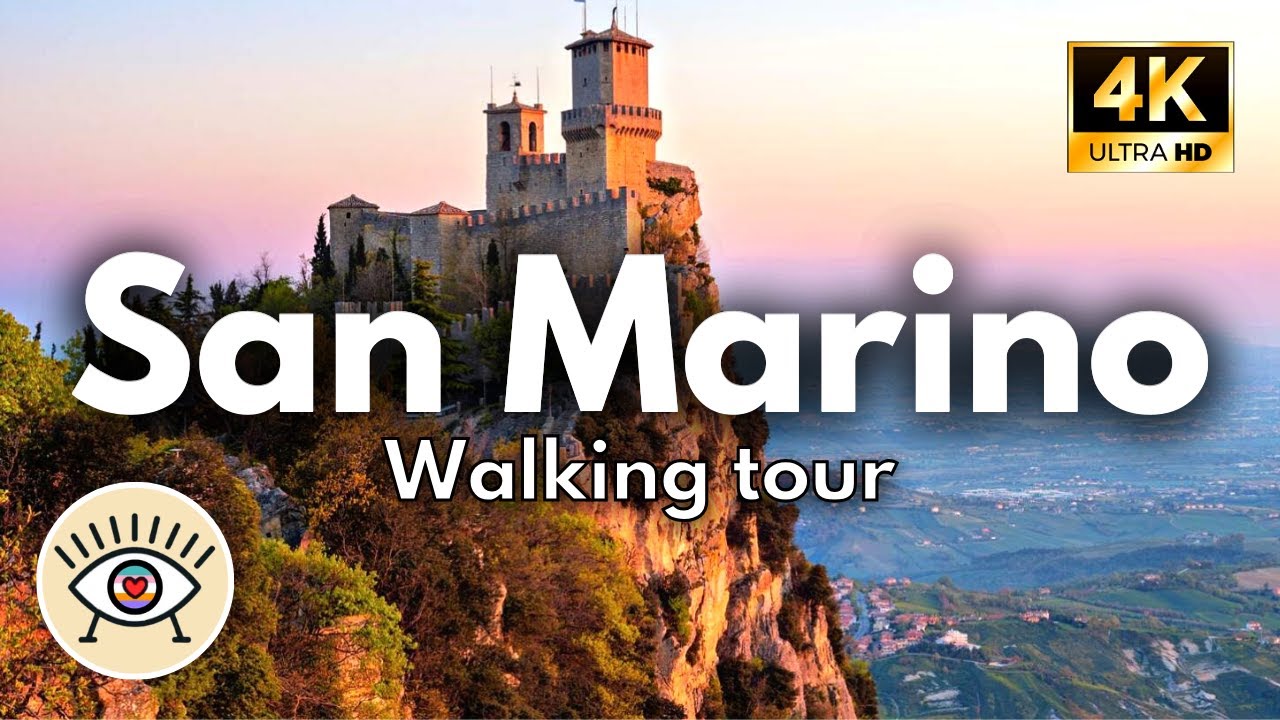 [4K] SAN MARINO Italy ✅ WALKING TOUR with Subtitles (Drone) "walking tour"