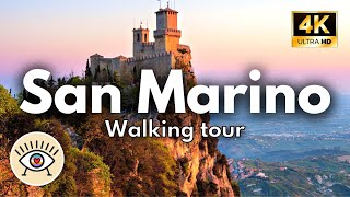 [4K] SAN MARINO Italy ✅ WALKING TOUR with Subtitles (Drone) walking tour