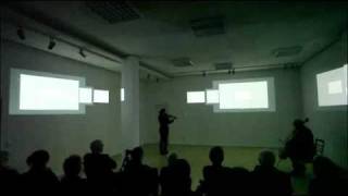 "zwischenspiel" ulrike stortz, violine / scott roller, cello / kurt laurenz theinert, visual piano