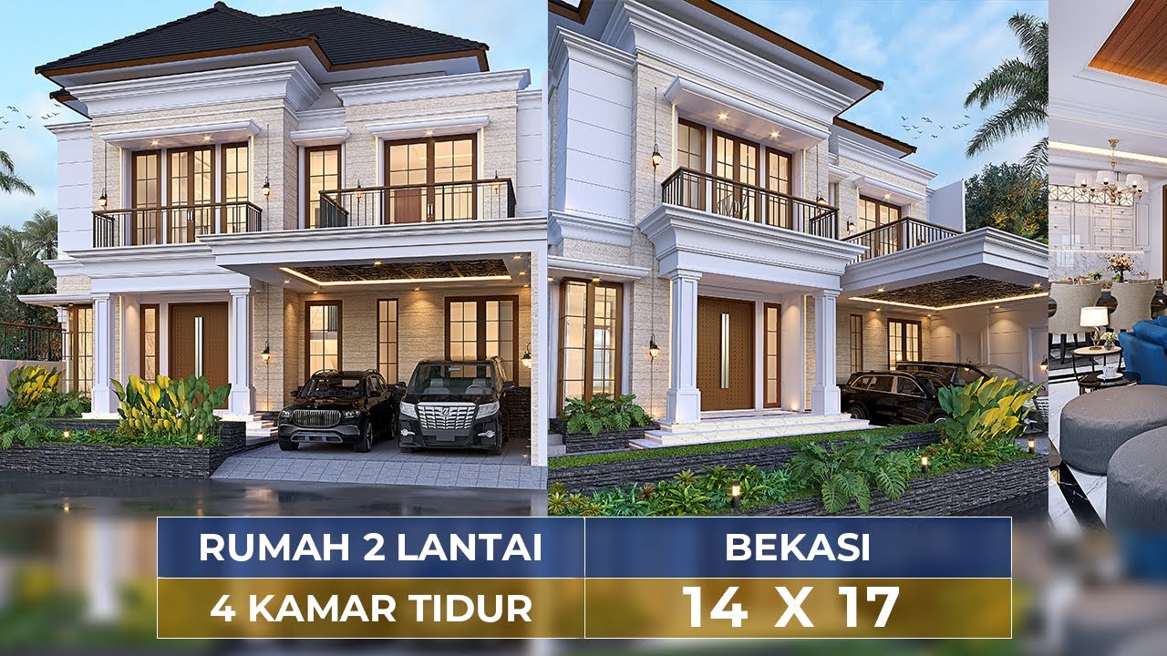 Video 3D Mr. SHL 1421 Modern Classic House 2 Floors Design - Bekasi