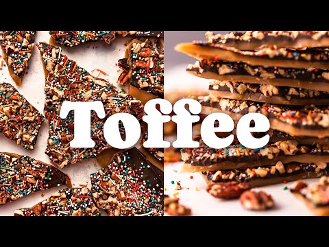 HOW TO MAKE TOFFEE | Christmas Toffee Bark with Roasted Pecans