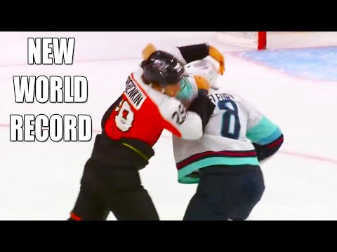 Nikita Grebenkin Cale Fleury Fight | Philadelphia Flyers vs Seattle Kraken 2025 Highlights