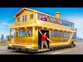 I Turned My 2 Story Bus Into A HOUSE