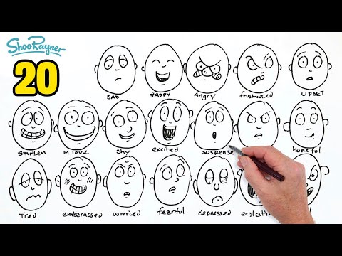 How to draw 20 different emotions