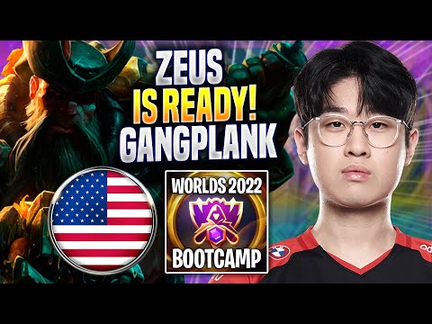 ZEUS IS READY FOR GANGPLANK! - T1 Zeus Plays Gangplank TOP vs Camille! | Bootcamp 2022