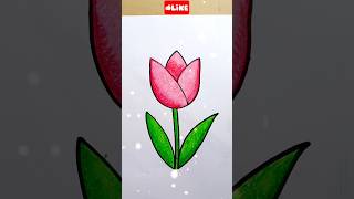 how to draw tulip flower// tulip flower drawing easy #tulip #flowers #drawing #t