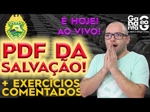 🔴 EDITAL PMPR Ao VIVO! PDF DA SALVAÇÃO + Exercícios Comentados