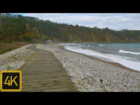 Playa Concha de Artedo. Cudillero.Playas de Asturias.4K.