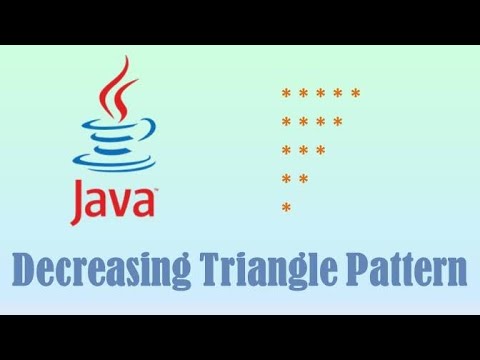 Decreasing Triangle Pattern In Javajava Pattern Patterns Deceasingpattern