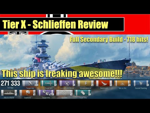 Schlieffen Review   Freaking Awesome! | Full Secondary Build | World of Warships