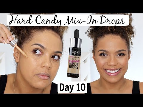 Hard Candy Glamoflauge Mix In Pigment Drops Review/Wear Test | 12 DAYS OF FOUNDATION DAY 10 Video