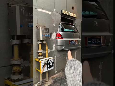 OMG! BMW Stuck in Haunted Wall 😱 Truth Will Shock You! #shortsfeed #ytshorts #shorts