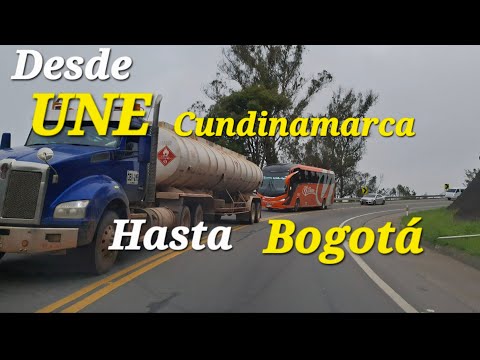 Desde UNE Cundinamarca hasta Bogotá. Ruta completa