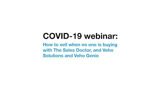 How to sell when no one is buying with The Sales Doctor, and Veho Solutions Veho Genie