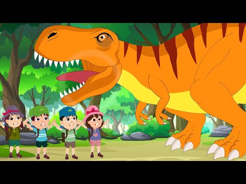 Walking In The Jungle T-rex | Kids Song | - Preschool Songs & Nursery Rhymes