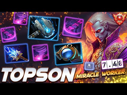 TOPSON INVOKER 7.40 - Dota 2 Pro Gameplay [Watch & Learn]