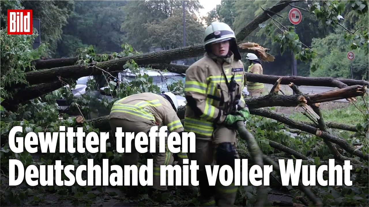 UNWETTER-CHAOS IN DEUTSCHLAND: Hagel, Sturzfluten und Feuerwehren im Dauereinsatz