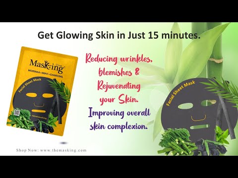 MasKing Diva Moringa, Mint & Charcoal Facial Sheet Mask, 25ml