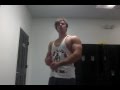 flexing after workout. pumped up