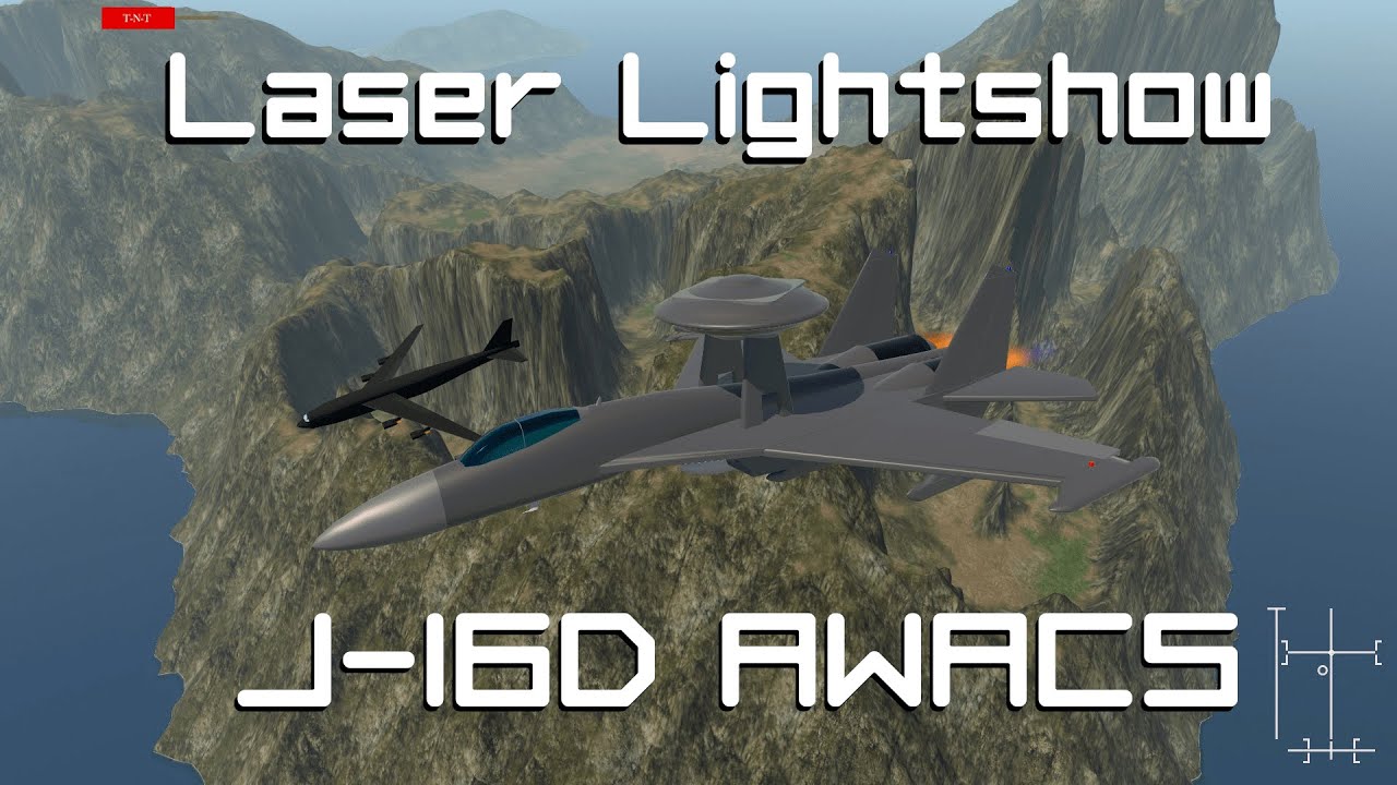 [Simpleplanes] A laser light show in the sky ft. J-16D AWACS