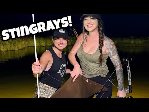 Bow Fishing for Stingrays! (feat. Hannah Barron)