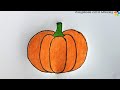 How to draw a Pumpkin🧅 Misti Kumra Drawing 😀😀 Easy Drawing and Painting