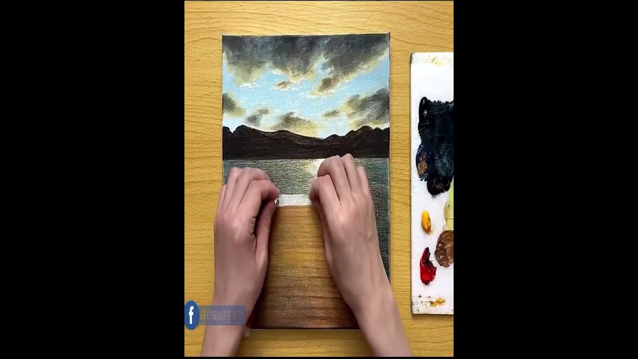 Sunset Lake Acrylic Painting Tutorial | Create a Stunning Sunset Reflection in Acrylics