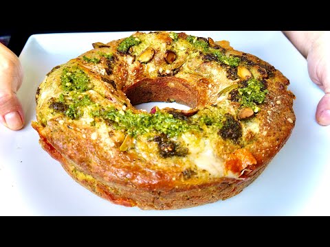 CIAMBELLA SOFFICISSIMA AL PESTO pronta in 5 minuti SAVORY PESTO CAKE