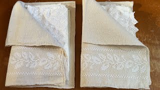 Create a Fabric Book - from an Old Pillowcase & Linen Tea Towel💕 