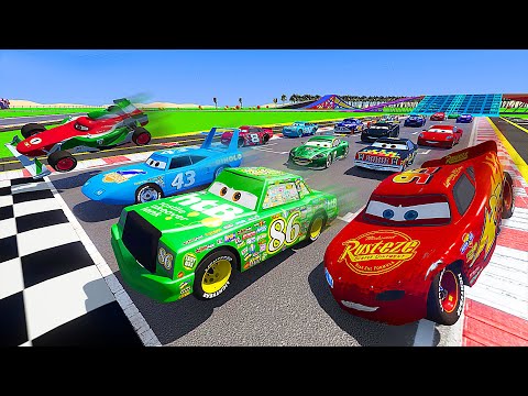 Race Crazy 8 Disney Cars Chick Hicks Nigel Gearsley McQueen The King Francesco & Friends