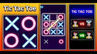 Tic Tac Toe 2D Glow Game Unity Source Code video preview