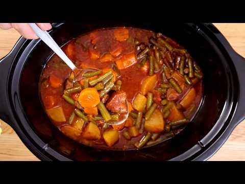 Easy Slow Cooker Beef Stew Recipe | Tender & Hearty