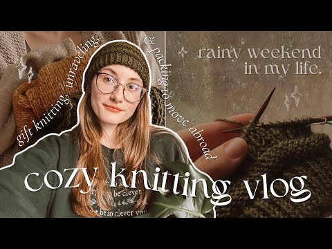 knitting vlog 🧺 unravel + knit with me ⟡ a cozy weekend in my life vlog