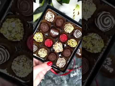 Vegan chocolate gift box by Witerki. Free shipping