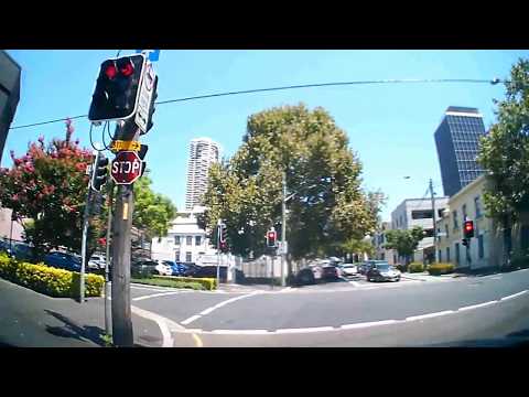 311 BUS DASHCAM RAILWAY SQUARE TO MILLERS POINT NO RIGHT INTO WILLIAM ST