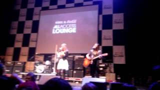 Megan &amp; Liz "Runaway" at  z100's jingle ball all acess lounge 12/9/11