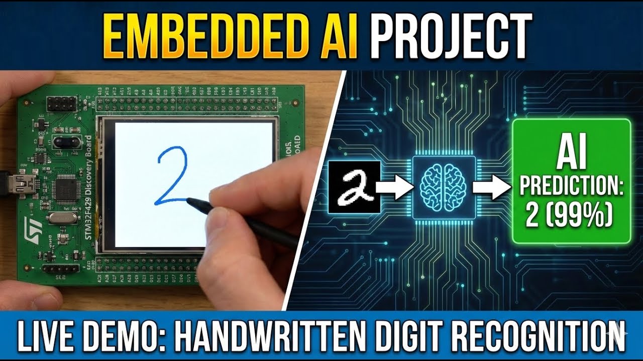 A real-time handwritten digit recognizer running on an STM32F429 Discovery Board