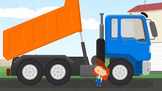 O  caminhão basculante quebrou! A Doutora McWheelie. Desenhos animados para crianças