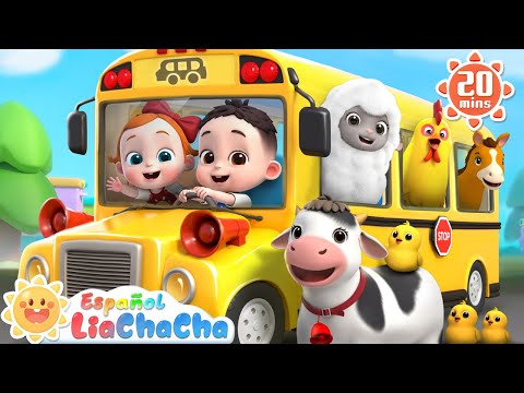 Las Ruedas del Bus de los Animalitos | LiaChaCha en Español - Canciones Infantiles