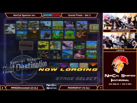 NorCal Spartan Invitational 2014 - Grand Finals 2 - MMG|Shroomed(Dr. Mario, Marth) vs MIOM|SFAT(Fox)