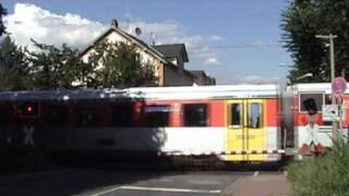 preview picture of video 'BÜ Sulzbach Bahnstr. mit 628 051'