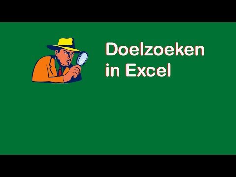 Doelzoeken in Excel - ExcelXL.nl trainingen en workshops